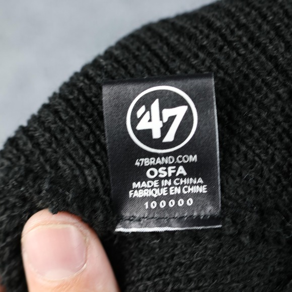 Baltimore Ravens Hat Beanie Mens One Size Black Gray NFL Football Cuffed Pom - Picture 7 of 9